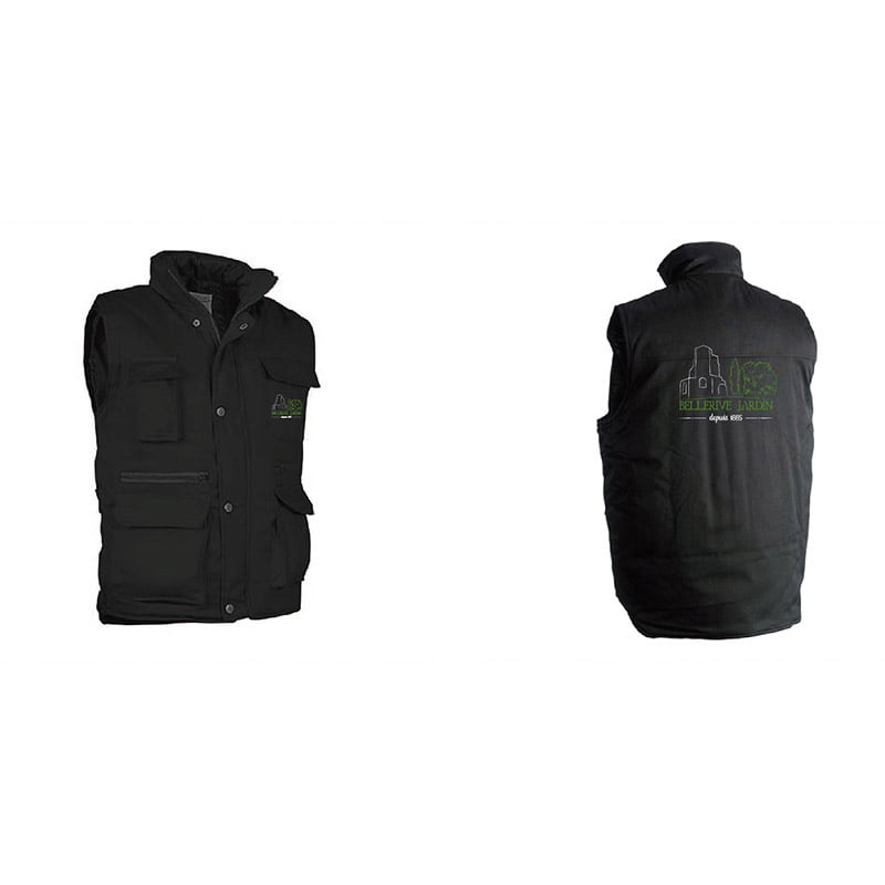 Marquage des vestes de Bellerive Jardin - Effissens