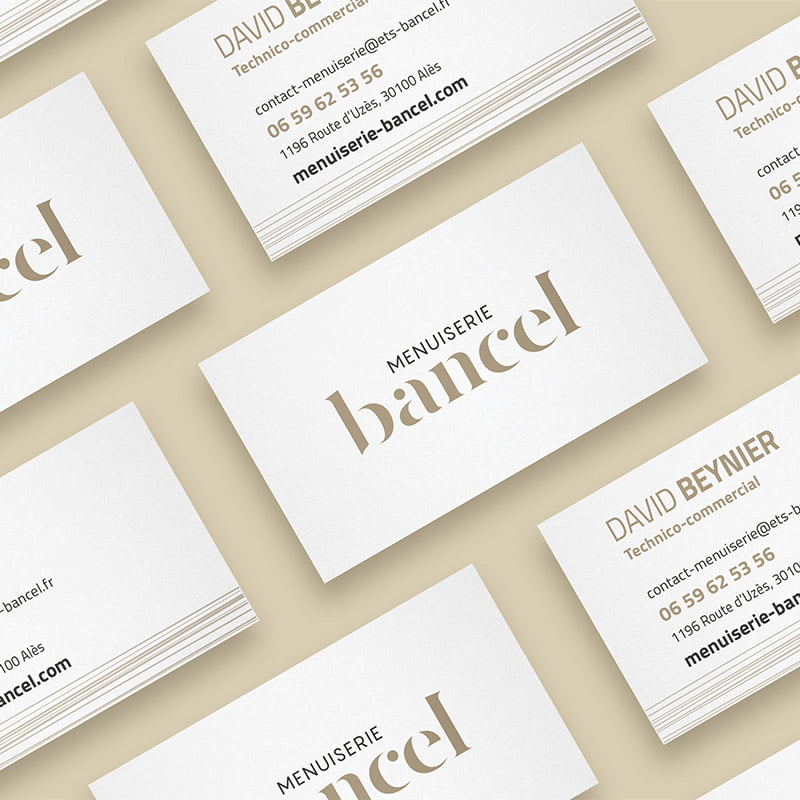Carte de visite Menuiserie BANCEL - Effissens 