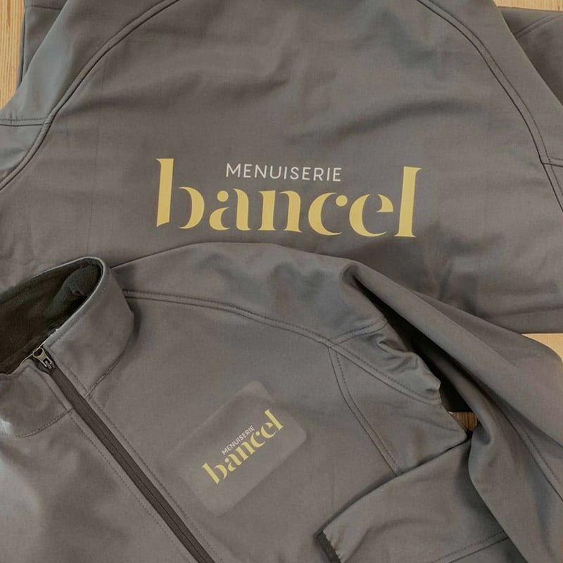 Marquage textile Menuiserie BANCEL - Effissens 