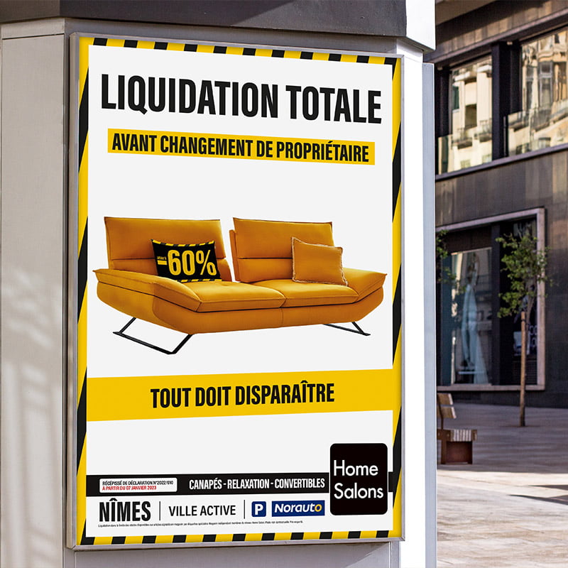 Création d'un panneau sucette pour XXL HOME SALON Nîmes - Effissens 