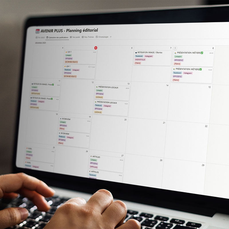 Gestion du planning éditorial d'Avenir Plus - Effissens