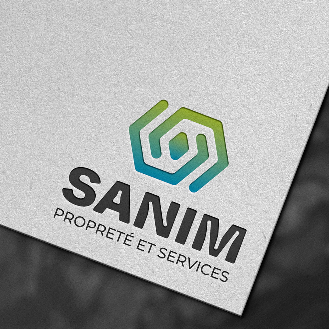 Mockup du nouveau logo de SANIM